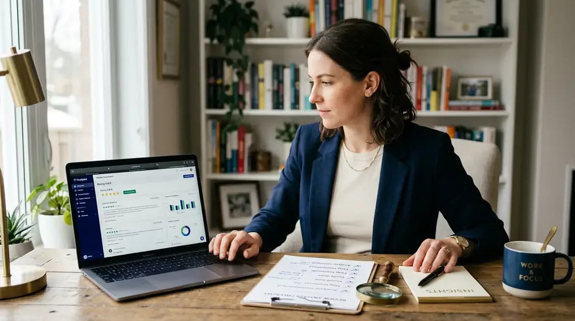 Consumer researching tribal loan reviews on a laptop with CFPB and BBB websites visible
